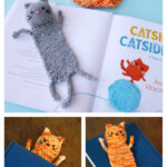 Inside Cat Bookmark Free Knitting Pattern