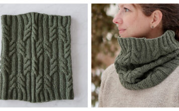 Leaf Trellis Cowl Free Knitting Pattern