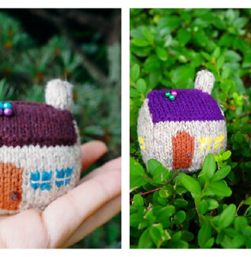 Miniature House Free Knitting Pattern Miniature House Free Knitting Pattern
