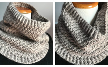 Simple Hillview Road Cowl Free Knitting Pattern