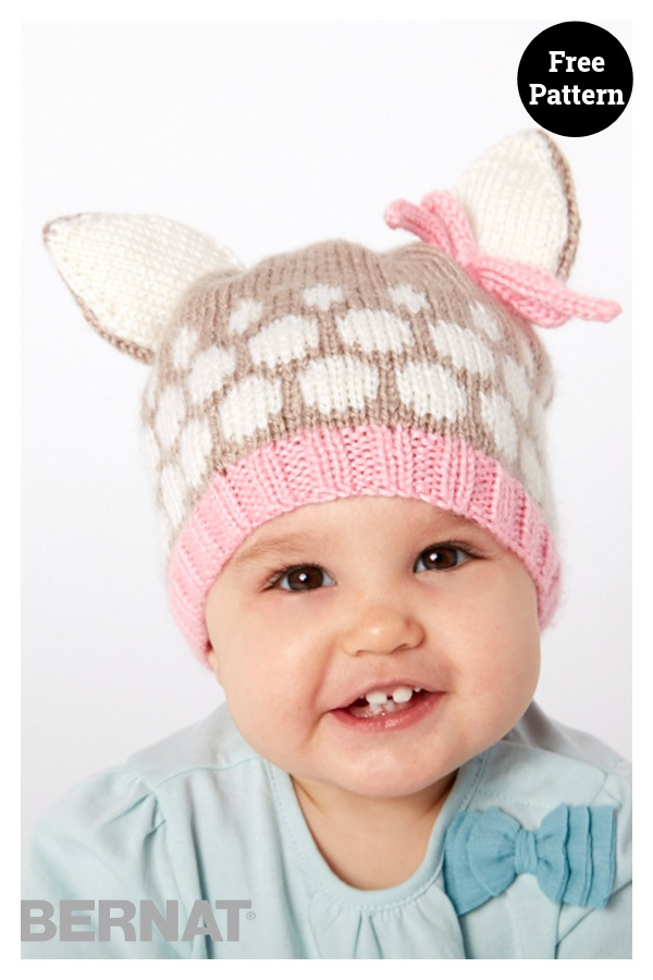 Speckled Fawn Hat Free Knitting Pattern