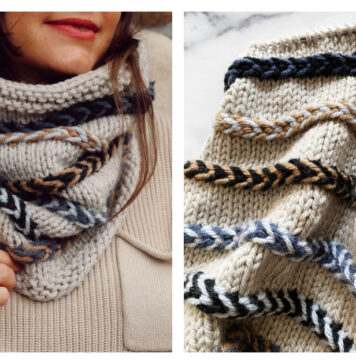 Tango Braided Cowl Free Knitting Pattern