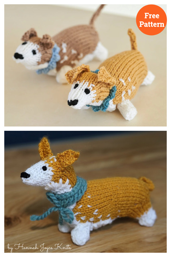WInnie the Corgi Dog Amigurumi Free Knitting Pattern