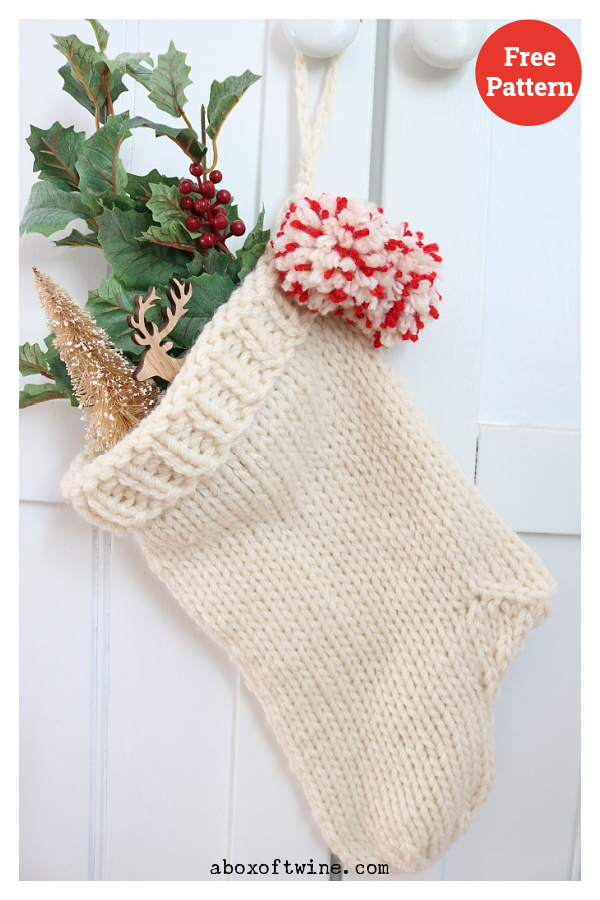 Classic Christmas Stocking Free Knitting Pattern