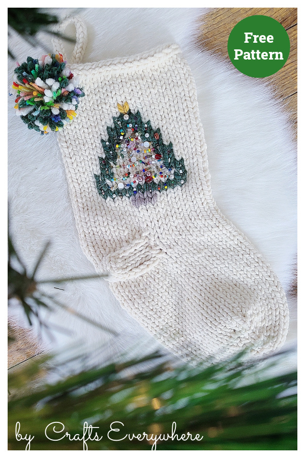 Into the Pines Stocking Free Knitting Pattern