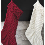 Jumbo Cabled Holiday Stocking Free Knitting Pattern