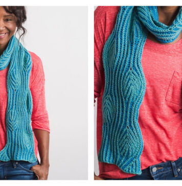 Marilee Brioche Scarf Free Knitting Pattern