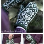 Powder Flower Mittens Free Knitting Pattern