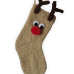 Reindeer Stocking Free Knitting Pattern