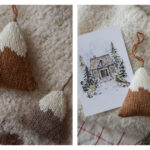 Snowy Mountain Ornament Free Knitting Pattern