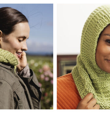 Warm Winter Hood Free Knitting Pattern