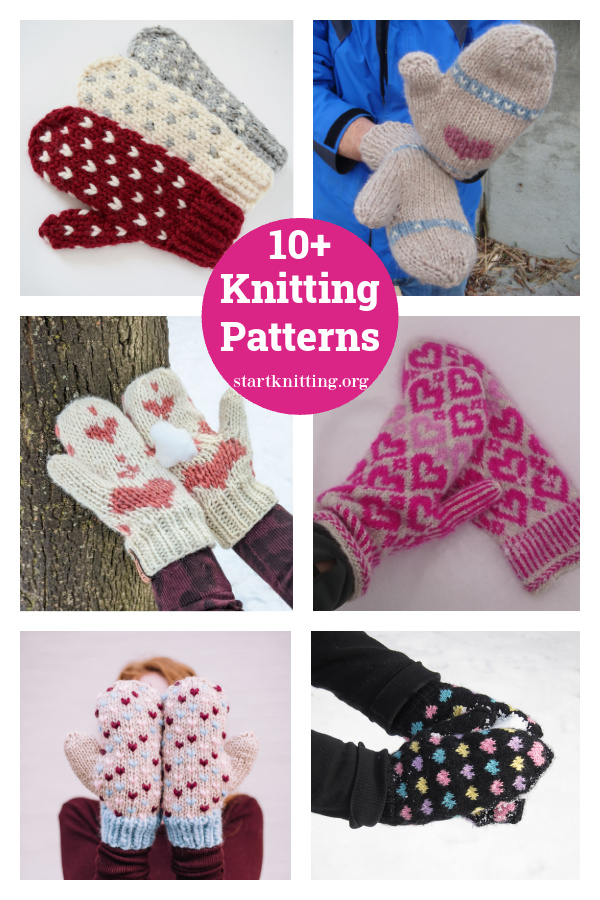 10+ Valentine Mittens Knitting Patterns 