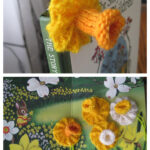 Daffodil Flower Bookmark Free Knitting Pattern