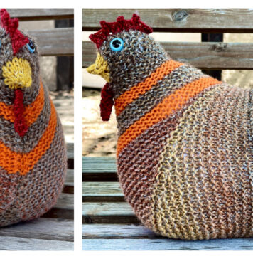 Emotional Support Chicken Knitting Pattern and Video Tutorial