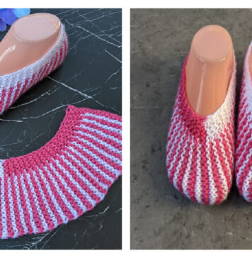 Flat Knit Slipper Socks Free Knitting Pattern and Video Tutorial