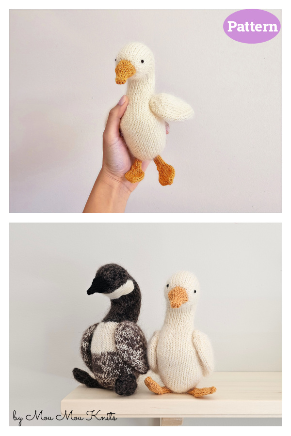 Goose and Duck Toy Knitting Pattern