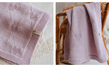 Heart Baby Blanket Knitting Pattern
