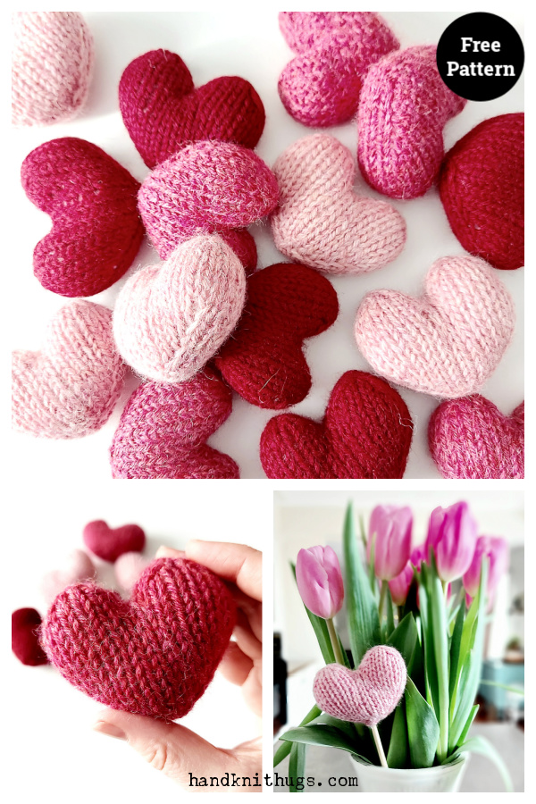 Little Wool Hearts Free Knitting Pattern 