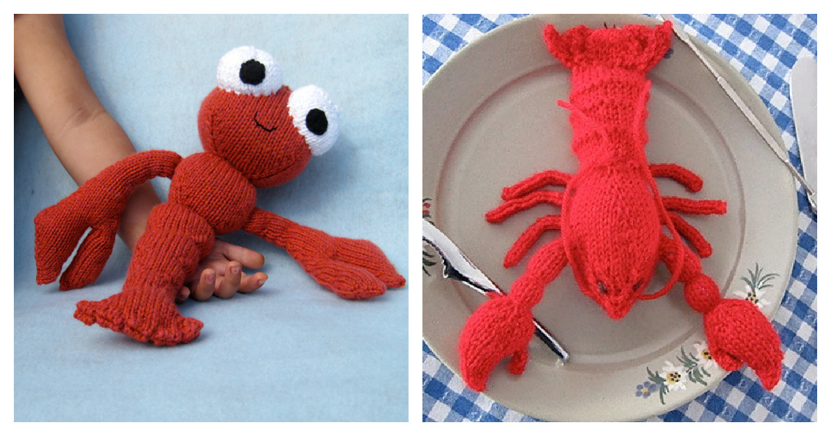 Lobster Amigurumi Free Knitting Pattern