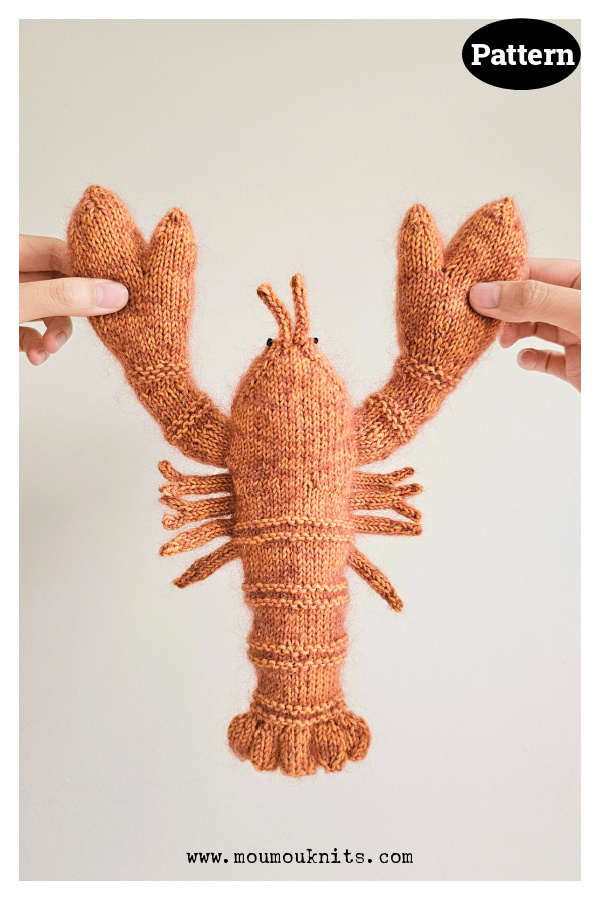 Lobster Toy Knitting Pattern