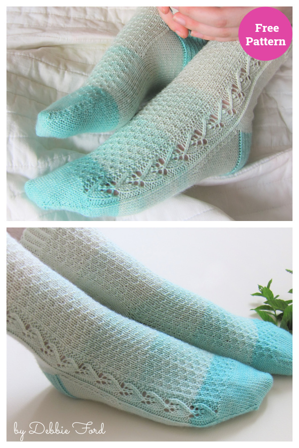 Mint Tea Socks Free Knitting Pattern 