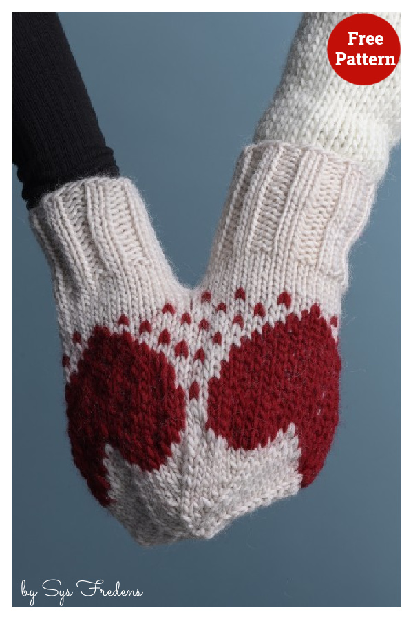 Rubin Love Mitten Free Knitting Pattern