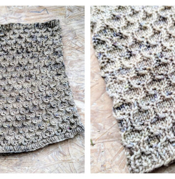 Ski Tracks Lightweight Cowl Free Knitting Pattern