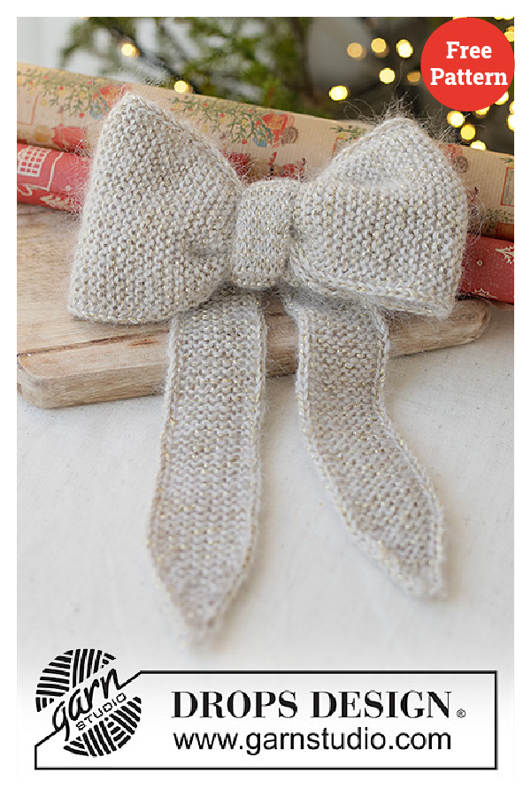 Yuletide Ribbon Free Knitting Pattern