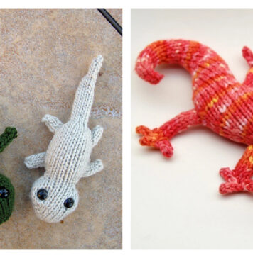 Gecko Lizard Amigurumi Knitting Patterns