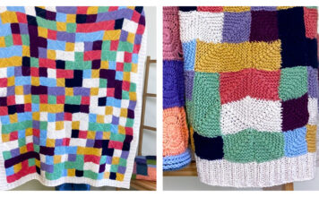 Mindful Mosaic Blanket Free Knitting Pattern