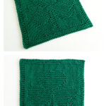 Shamrock Dishcloth or Blanket Block Free Knitting Pattern