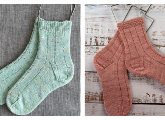 Simple Garter Rib Socks Free Knitting Pattern