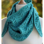 True Blue Shawlette Free Knitting Pattern