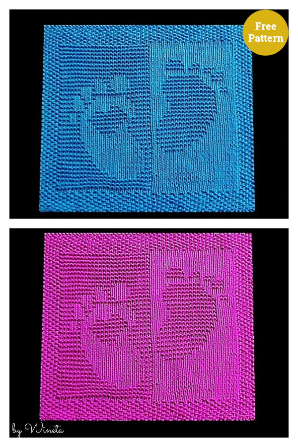 Baby Footprint Heart Cloth Knitting Pattern