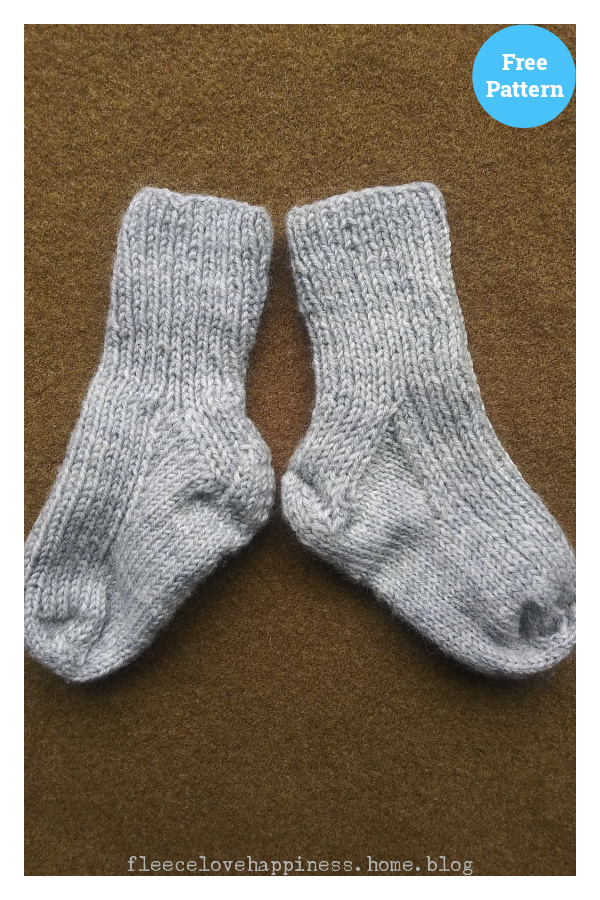 Basic Toddler Socks Free Knitting Pattern