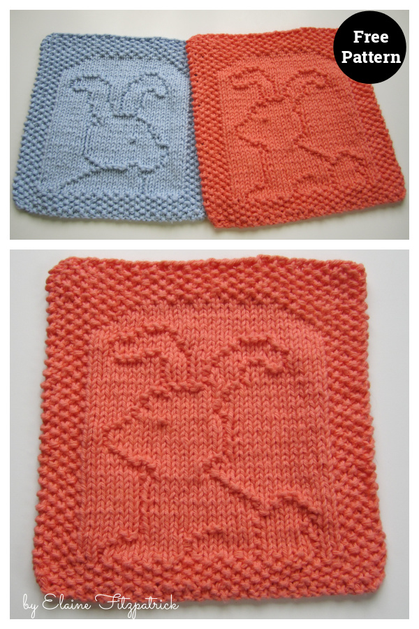 Bunny Tail Cloth Free Knitting Pattern