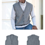 Button Front Vest Free Knitting Pattern