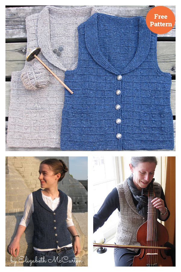 Buttonbox Vest Free Knitting Pattern 