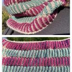 Colorblock Brioche Cowl Free Knitting Pattern