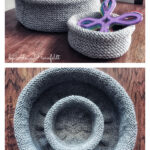 Corrugated Basket Free Knitting Pattern