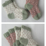 Fair Isle Baby Socks Knitting Pattern