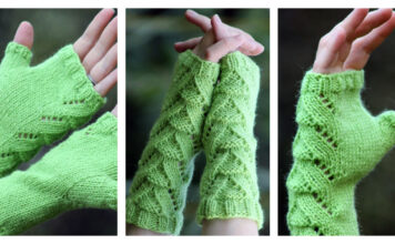 Lizard People Fingerless Gloves Free Knitting Pattern