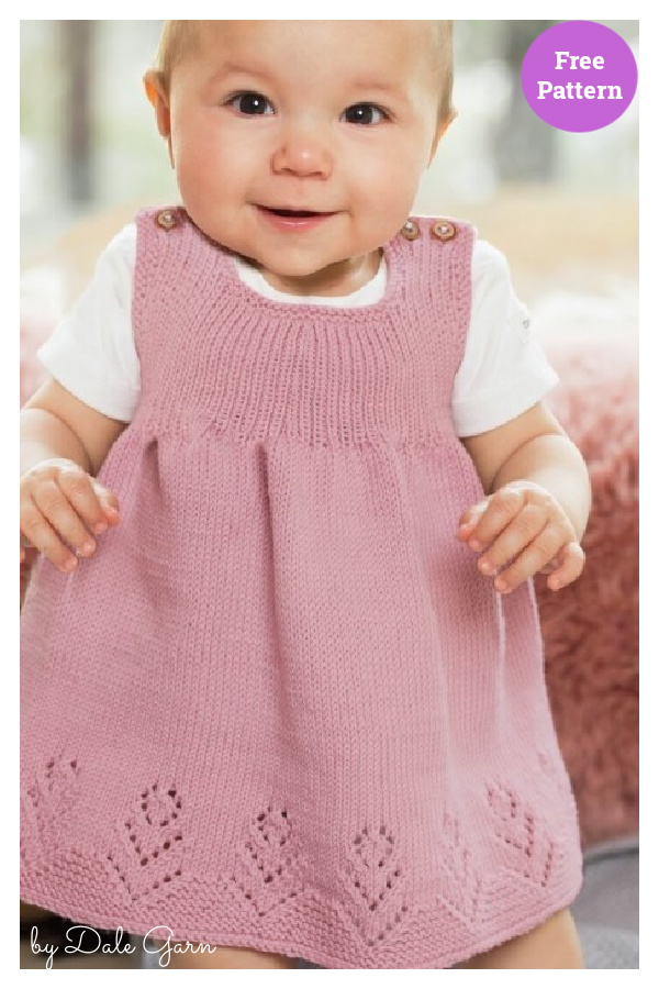 Meadowflower Baby Dress Free Knitting Pattern