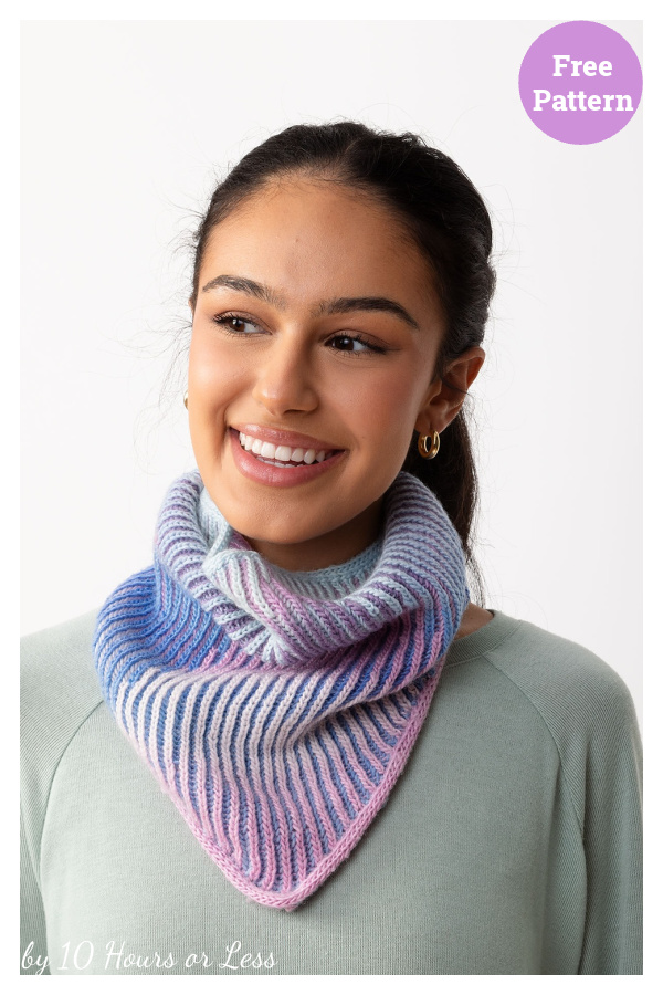 Purple Mountain Majesties Cowl Free Knitting Pattern