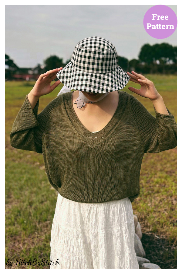 Sierra V-neck Pullover Free Knitting Pattern