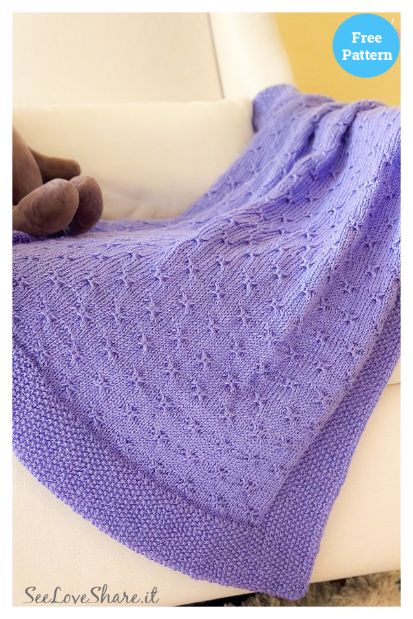 Simply Elegant Butterfly Baby Blanket Free Knitting Pattern