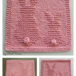 Two Bunnies Dishcloth Knitting Pattern