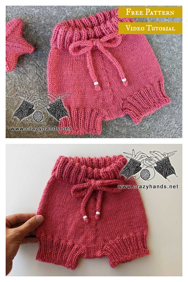 Baby Diaper Cover Free Knitting Pattern and Video Tutorial