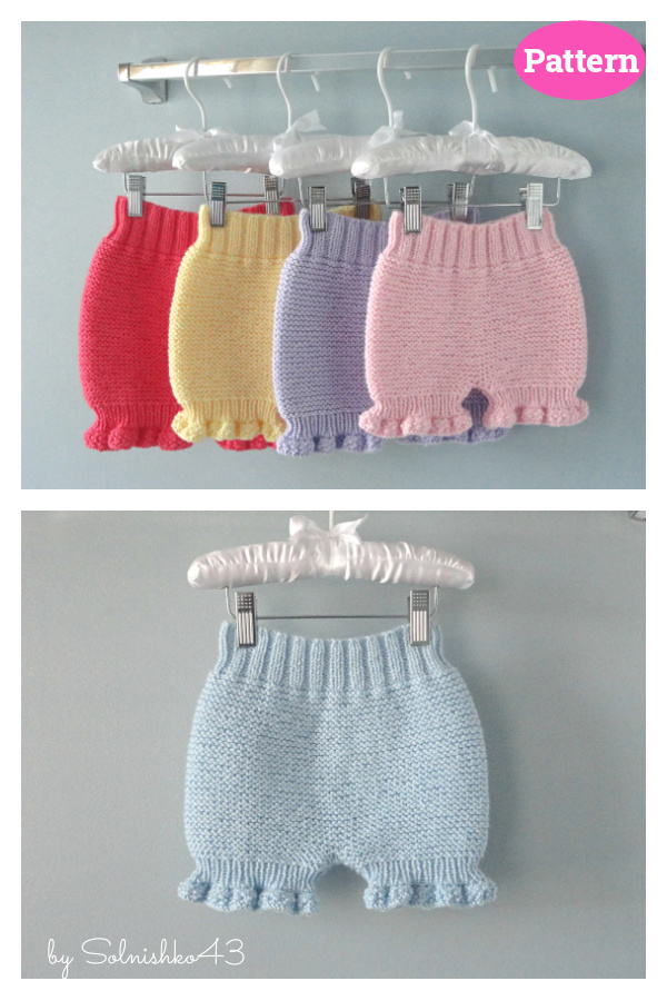 Baby Girl Pants Diaper Cover Knitting Pattern