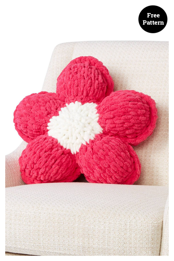 Blossom Pillow Free Knitting Pattern